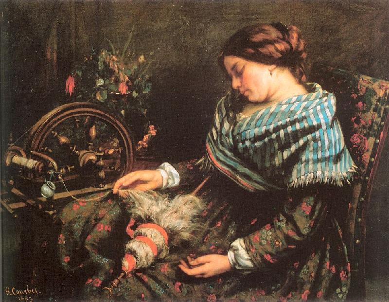 Courbet, Gustave The Sleeping Spinner